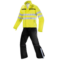 Spidi H2 Life Costume de pluie deux pièces, noir-jaune, taille S pour Hommes