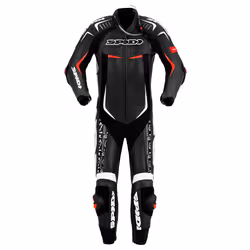 Spidi Track Wind Replica Evo Combinaison de cuir de moto One Piece, noir-blanc, taille 50 pour Hommes