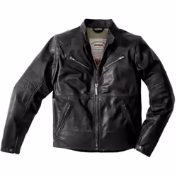 Spidi Garage Robust Veste de moto en cuir, noir, taille 60 pour Hommes