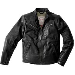 Spidi Garage Robust Veste de moto en cuir, noir, taille 60 pour Hommes