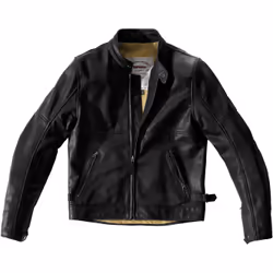 Spidi Rock Veste en cuir de moto, noir, taille 48 pour Hommes