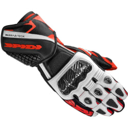 Spidi Carbo 5 Gants de moto, noir-blanc-rouge, taille M pour Hommes