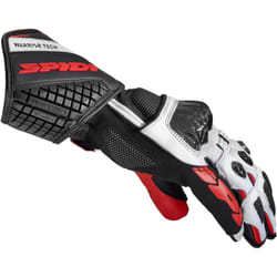 Spidi Carbo 5 Gants de moto, noir-blanc-rouge, taille 2XL pour Hommes