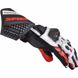 Spidi Carbo 5 Gants de moto, noir-blanc-rouge, taille 2XL pour Hommes