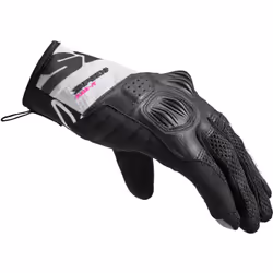 Spidi Flash-R Evo Tex Gants de moto pour femmes, noir-blanc, taille M
