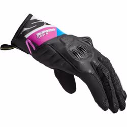 Spidi Flash-R Evo Tex Gants de moto pour femmes, noir-pourpre, taille S