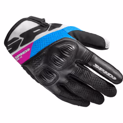 Spidi Flash-R Evo Tex Gants de moto pour femmes, noir-pourpre, taille L