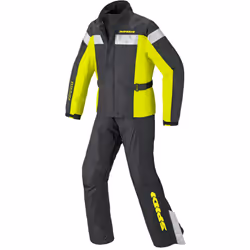 Spidi Touring Rain Kit Two Piece Ensemble de pluie moto, noir-jaune, taille M pour Hommes