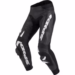Spidi RR Pro Warrior Pantalon de moto en cuir, noir-blanc, taille 58 pour Hommes
