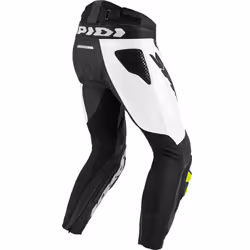 Spidi RR Pro Warrior Pantalon de moto en cuir, noir-blanc-jaune, taille 50 pour Hommes