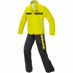 Spidi Sport Rain Kit 2-Piece Moto Rainsuit, noir-jaune, taille M pour Hommes