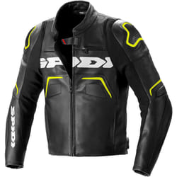 Spidi Evorider 2 Veste en cuir de moto, noir-jaune, taille 48 pour Hommes