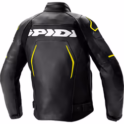 Spidi Evorider 2 Veste en cuir de moto, noir-jaune, taille 48 pour Hommes