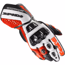 Spidi Carbo Track Evo Gants de moto, noir-rouge, taille M pour Hommes