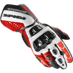 Spidi Carbo Track Evo Gants de moto, noir-rouge, taille M pour Hommes