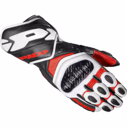 Spidi Carbo 7 Gants de moto, noir-blanc-rouge, taille M pour Hommes