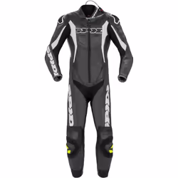 Spidi Sport Warrior Pro Costume en cuir de moto perforé une pièce, noir-blanc, taille 56 pour Hommes