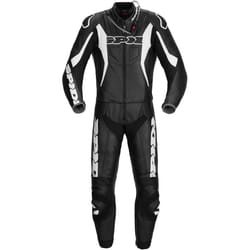 Spidi Sport Warrior Touring Two Piece Costume en cuir de moto, noir-blanc, taille 50 pour Hommes