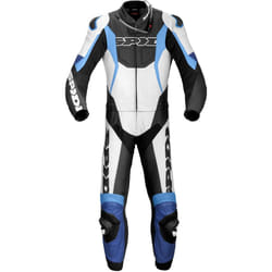 Spidi Sport Warrior Touring Two Piece Costume en cuir de moto, noir-blanc-bleu, taille 50 pour Hommes