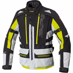 Spidi H2Out Allroad Veste textile de moto, noir-gris-jaune, taille 2XL pour Hommes