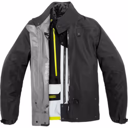 Spidi H2Out Allroad Veste textile de moto, noir-gris-jaune, taille 2XL pour Hommes