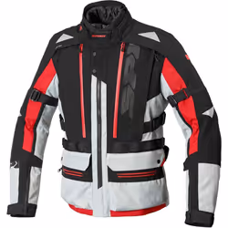 Spidi H2Out Allroad Veste textile de moto, noir-gris-rouge, taille M pour Hommes