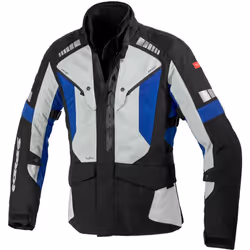 Spidi H2Out Outlander Veste textile de moto, noir-gris-bleu, taille M pour Hommes