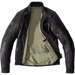Spidi Vintage Veste en cuir de moto, noir, taille 56 pour Hommes