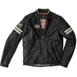 Spidi Vintage Veste en cuir de moto, noir-gris, taille 54 pour Hommes
