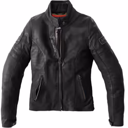 Spidi Vintage Veste en cuir de moto de dames, noir, taille 42 pour Femmes