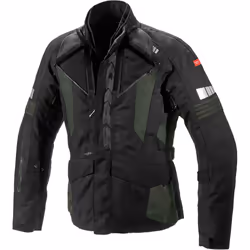 Spidi H2Out Outlander Veste textile de moto, noir-gris-vert, taille 3XL pour Hommes