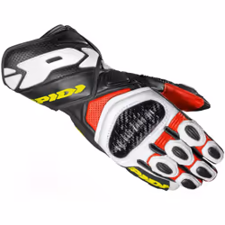 Spidi Carbo 7 Gants de moto, noir-blanc-jaune, taille XL pour Hommes