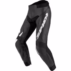 Spidi Tekker 2 Pantalon en cuir de moto, noir-blanc, taille 52 pour Hommes