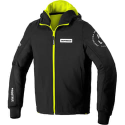 Spidi TexTech Armor Evo Hoodie de moto, noir-jaune, taille M pour Hommes