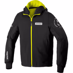 Spidi TexTech Armor Evo Hoodie de moto, noir-jaune, taille M pour Hommes