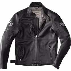 Spidi Clubber Veste en cuir de moto, noir, taille 58 pour Hommes