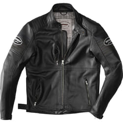 Spidi Clubber Veste en cuir de moto, noir, taille 58 pour Hommes