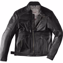Spidi Clubber Veste en cuir de moto, noir, taille 52 pour Hommes