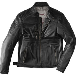 Spidi Clubber Veste en cuir de moto, noir, taille 52 pour Hommes