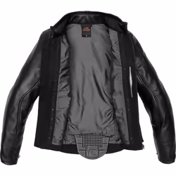 Spidi Premium Veste en cuir de moto, noir, taille 48 pour Hommes