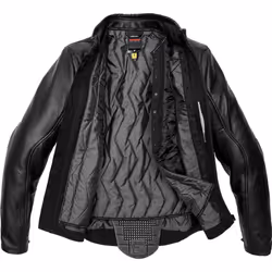 Spidi Premium Veste en cuir de moto, noir, taille 52 pour Hommes