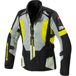 Spidi Terranet Veste textile de moto, noir-gris-jaune, taille 3XL pour Hommes