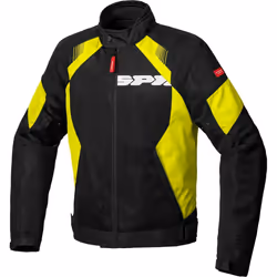 Spidi Flash Evo Net WindOut Veste textile de moto, noir-jaune, taille 3XL pour Hommes