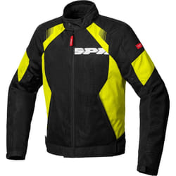 Spidi Flash Evo Net WindOut Veste textile de moto, noir-jaune, taille 3XL pour Hommes