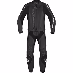 Spidi Laser Touring Costume en cuir de moto deux pièces, noir-blanc, taille 52 pour Hommes