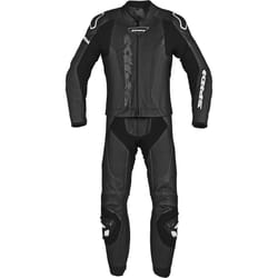 Spidi Laser Touring Costume en cuir de moto deux pièces, noir-blanc, taille 54 pour Hommes