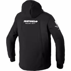 Spidi TexTech Armor Evo Hoodie de moto, noir-rouge, taille L pour Hommes
