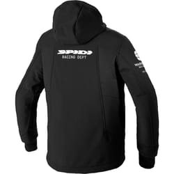 Spidi TexTech Armor Evo Hoodie de moto, noir-rouge, taille L pour Hommes