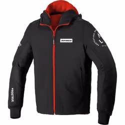 Spidi TexTech Armor Evo Hoodie de moto, noir-rouge, taille 3XL pour Hommes