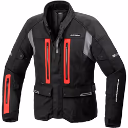 Spidi Traveller 3 H2Out Veste textile moto, noir-rouge, taille M pour Hommes
